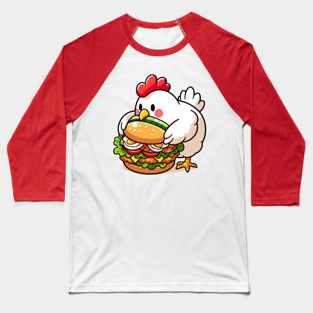 BLT chicken sandwich Baseball T-Shirt by Japanese Fever